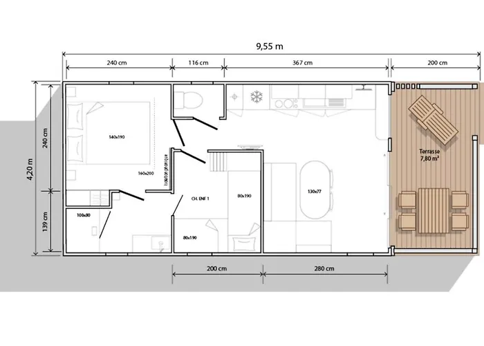 Chalé 4-persoons Tiny *